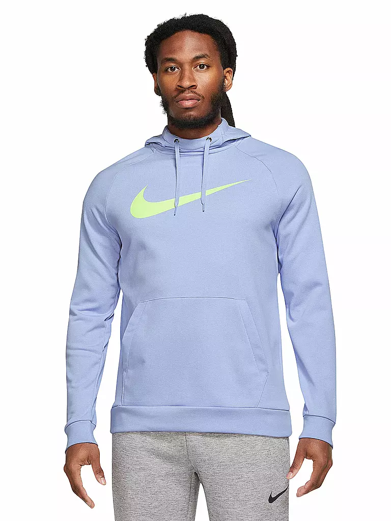 NIKE Herren Hoodie Dri FIT blau